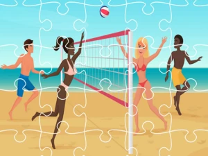 Beach Volley Ball Jigsaw - Play Free Online HTML5 Browser Game on TapToRun