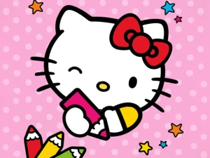 Color By Number With Hello Kitty - Play Free Girls Browser Game Online Instantly