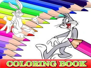 Coloring Book for Bugs Bunny - Play Free Puzzle Browser Game Online Instantly