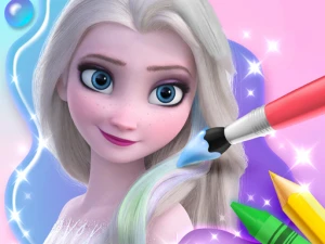 Coloring Book For Elsa - Play Free Girls Browser Game Online Instantly
