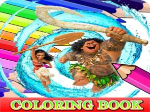 Coloring Book for Moana - Play Free Puzzle Browser Game Online Instantly