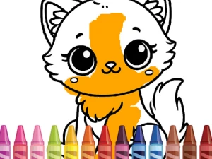 Cute Animals Coloring Adorable Fun for Kids - Play Free Arcade Browser Game Online Instantly
