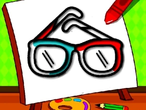 Easy Kids Coloring Glasses - Play Free Girls Browser Game Online Instantly