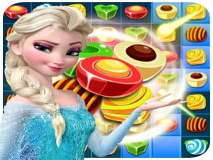 Elsa Sweet Candy match-3 - Play Free Online HTML5 Browser Game on TapToRun