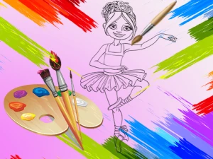 Little Ballerinas Coloring - Play Free Online HTML5 Browser Game on TapToRun