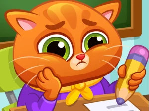 Lovely Virtual Cat At School - Play Free Online HTML5 Browser Game on TapToRun