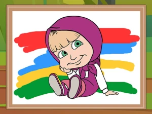 Masha and the Bear Coloring Book - Play Free Puzzle Browser Game Online Instantly