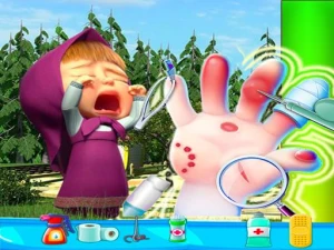 Masha Bee Hand Doctor Game Online - Hospital Surge - Play Free Online HTML5 Browser Game on TapToRun