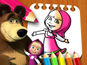 Masha & the Bear Coloring Book - Play Free Online HTML5 Browser Game on TapToRun