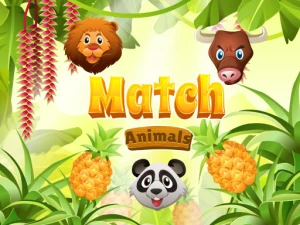 Match Animals - Play Free Puzzle Browser Game Online Instantly