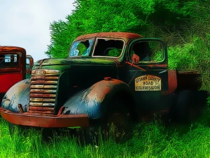 Old Rusted Trucks - Play Free Puzzle Browser Game Online Instantly