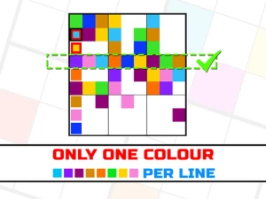 Only 1 color per line - Play Free Puzzle Browser Game Online Instantly