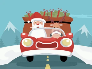 Santa Giving Presents Jigsaw - Play Free Puzzle Browser Game Online Instantly