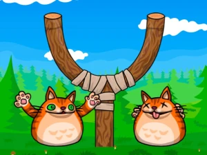 Shot the Angry Cat - Play Free Puzzle Browser Game Online Instantly