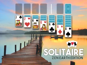 Solitaire : zen earth edition - Play Free Puzzle Browser Game Online Instantly