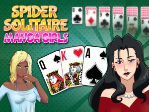 Spider Solitaire : Manga Girls - Play Free Puzzle Browser Game Online Instantly