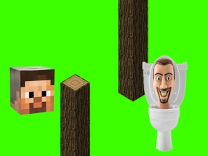 Spinning Skibidi Toilet Flappy Minecraft - Play Free Arcade Browser Game Online Instantly