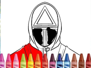 Squid Game Coloring Round - Play Free Arcade Browser Game Online Instantly
