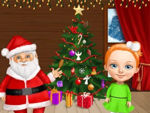 Sweet Baby Girl Christmas - Play Free Online HTML5 Browser Game on TapToRun