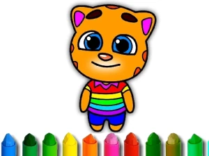 Talking Tom Coloring Book - Play Free Girls Browser Game Online Instantly