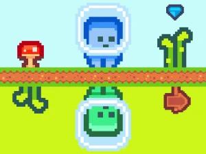 Two Aliens Adventure - Play Free Online HTML5 Browser Game on TapToRun