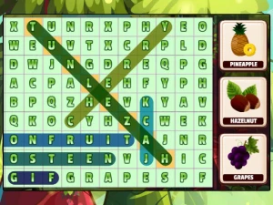 Word Search Fruits - Play Free Online HTML5 Browser Game on TapToRun