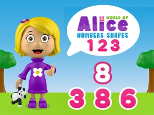 World of Alice Numbers Shapes - Play Free Puzzle Browser Game Online Instantly